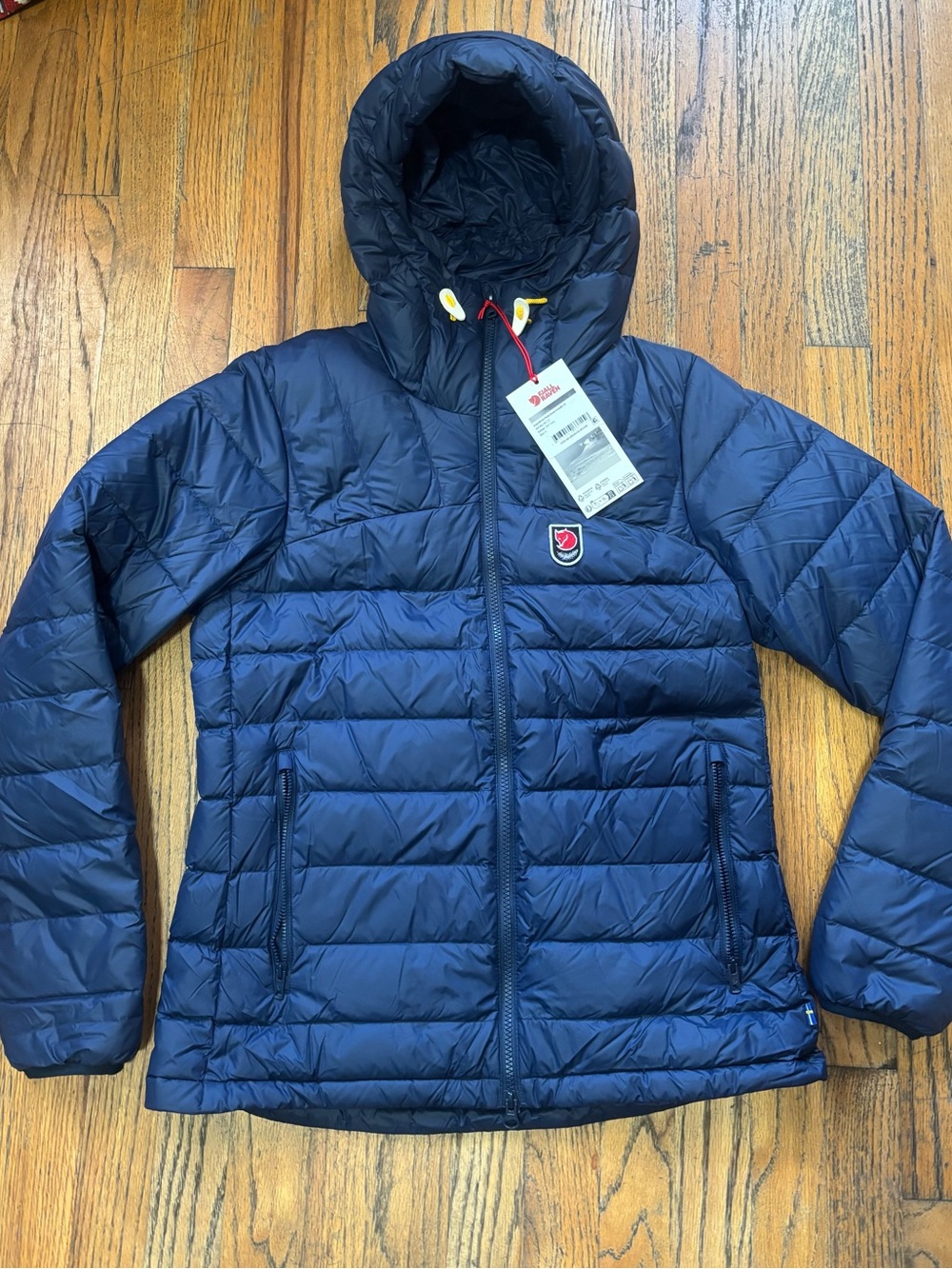 Fjallraven Expedition Pack Down Hoodie Women’s S & M Navy 1974 Series $335